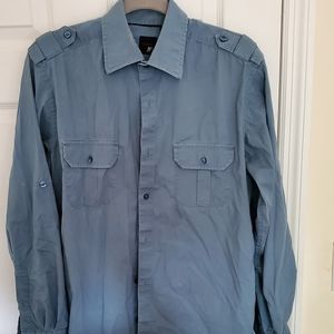 Dress shirt Casual Blue